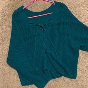 Teal sweater